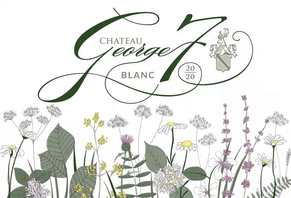 Chateau George 7 white wine label artwork